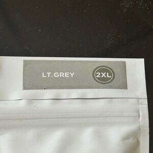 Light Grey 2XL Garment Label - LT.GREY
